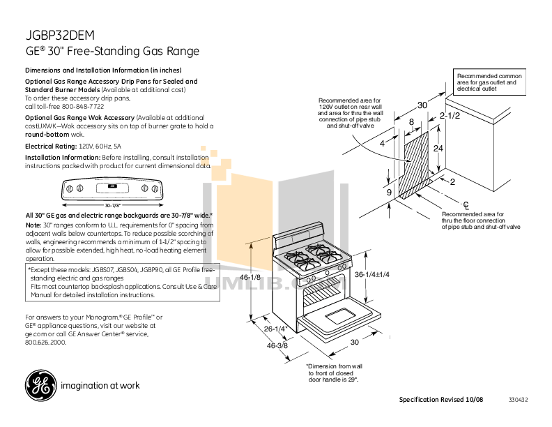 User manual GE JGBS66DEKWW (English 64 pages)