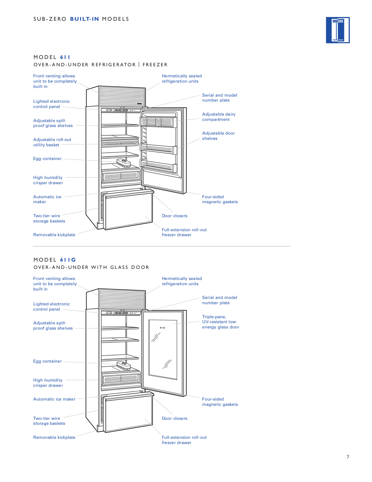 PDF manual for Wolf Refrigerator SubZero 700TF