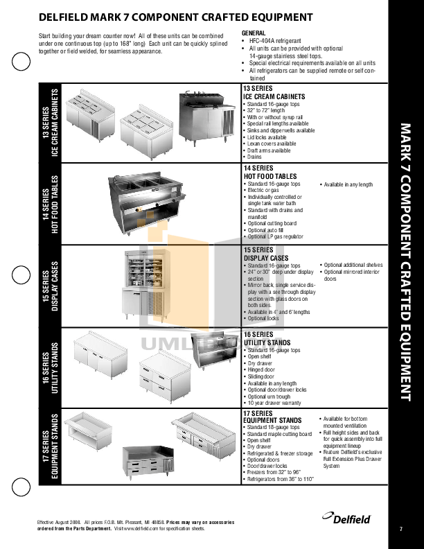 PDF manual for Delfield Refrigerator SCM50
