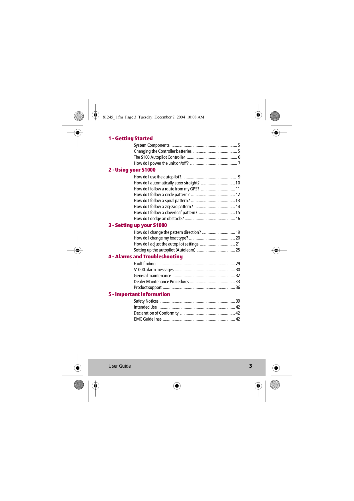 PDF manual for Raymarine Other S1000 Autopilot System