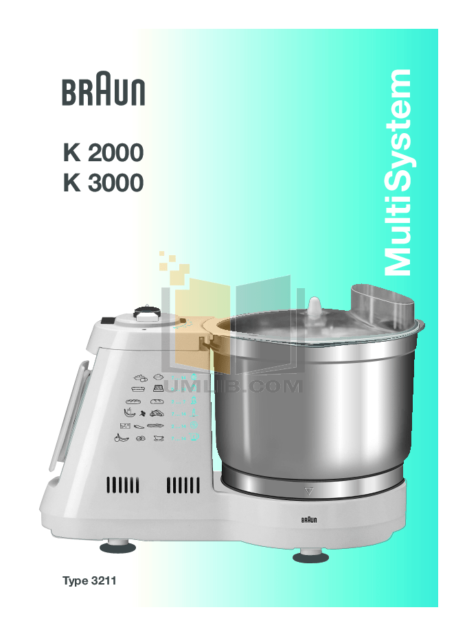 Download free pdf for Braun K3000 Food Processor manual