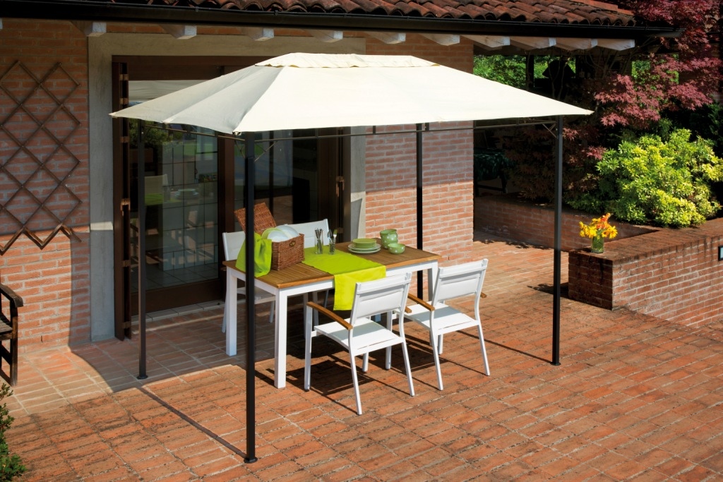Gazebo pergola 4x3 giardino terrazza Top Design telo idrorepellente