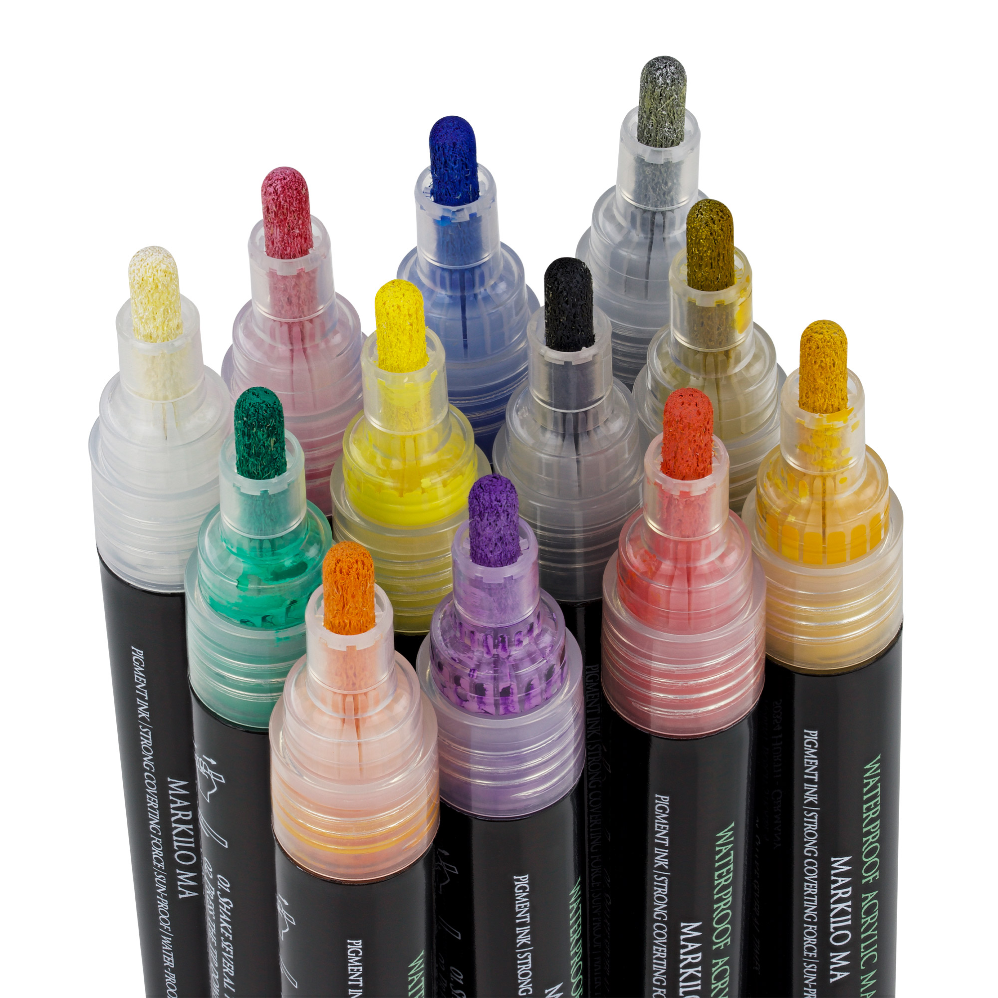 Acrylstifte Set Marker Stifte Acrylfarben Acrylic Pen Stoff Steine Holz