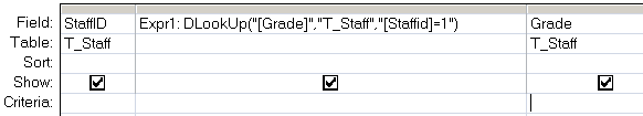 Dlookup function Access