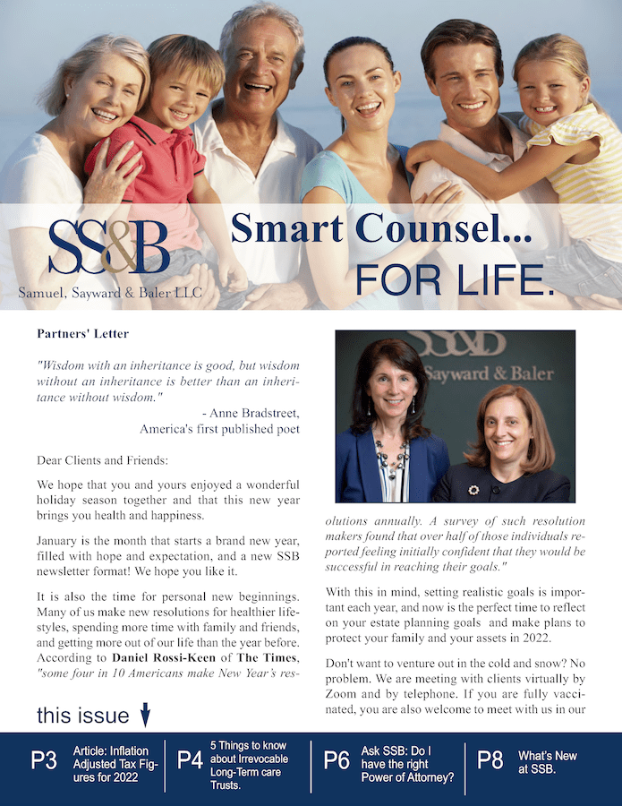 What’s New at Samuel, Sayward & Baler LLC Don’t Miss Our January 2022