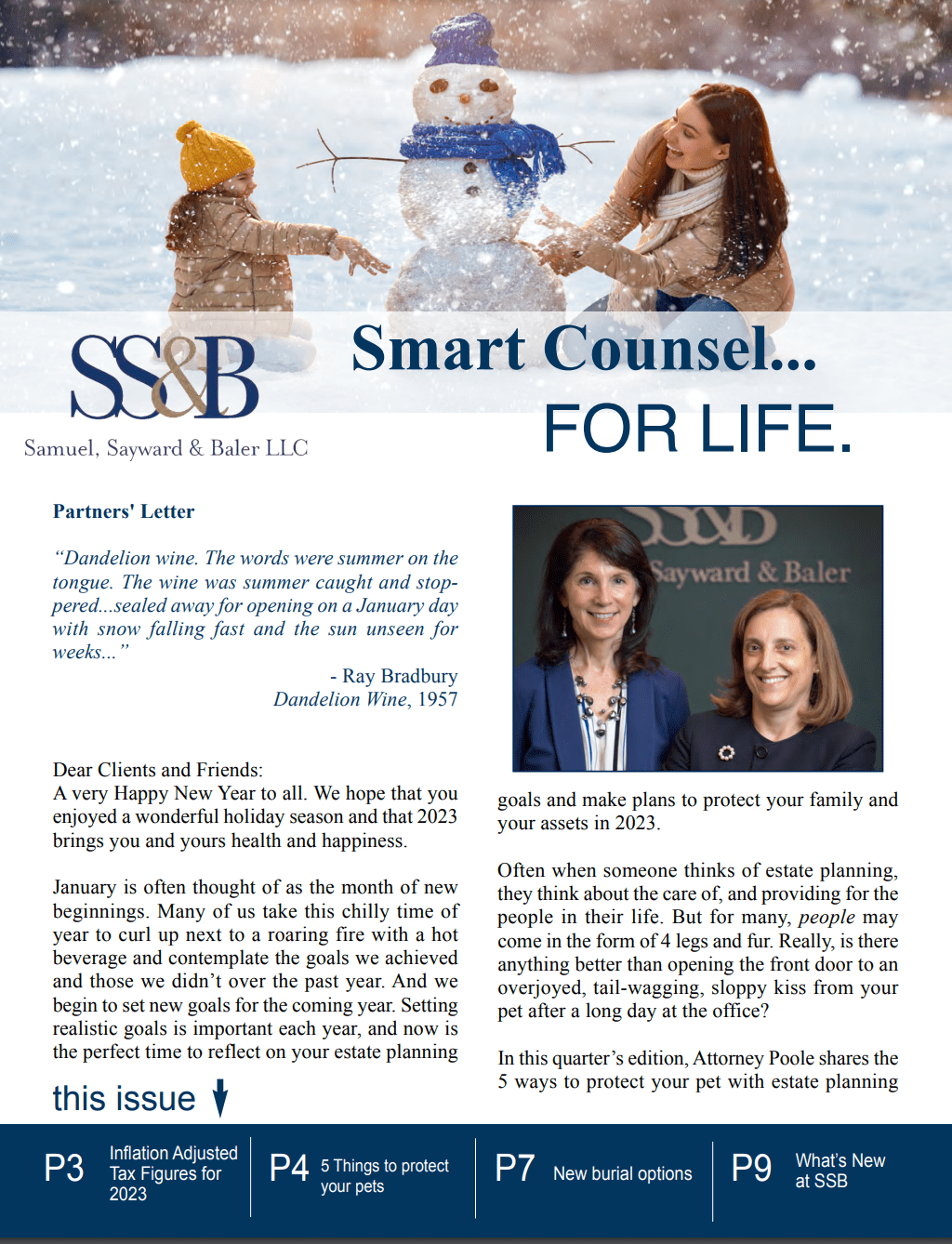 What’s New at Samuel, Sayward & Baler LLC Don’t Miss Our January 2023