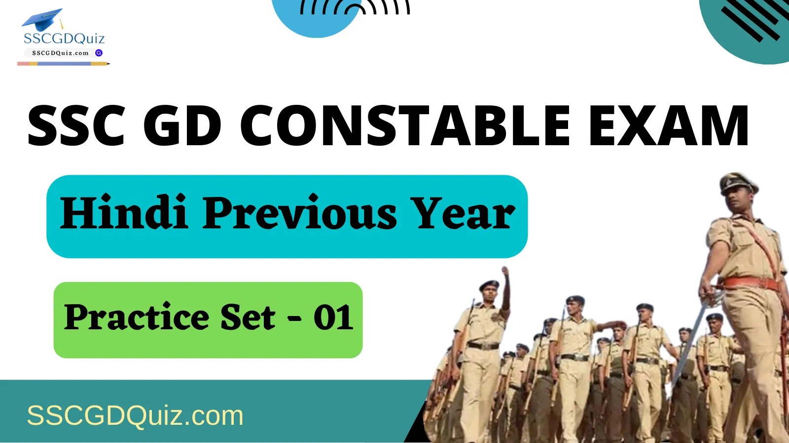 Previous Year Hindi Questions SSC GD Constable 2022 [10/01/2023, 1st