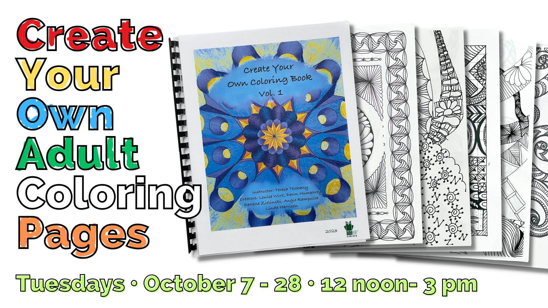 Create Your Own Adult Coloring Pages Southeast Steuben County Library