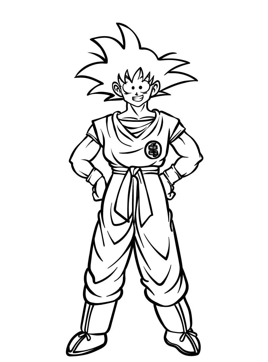 Goku Coloring Pages Free Printable Goku Coloring Pages