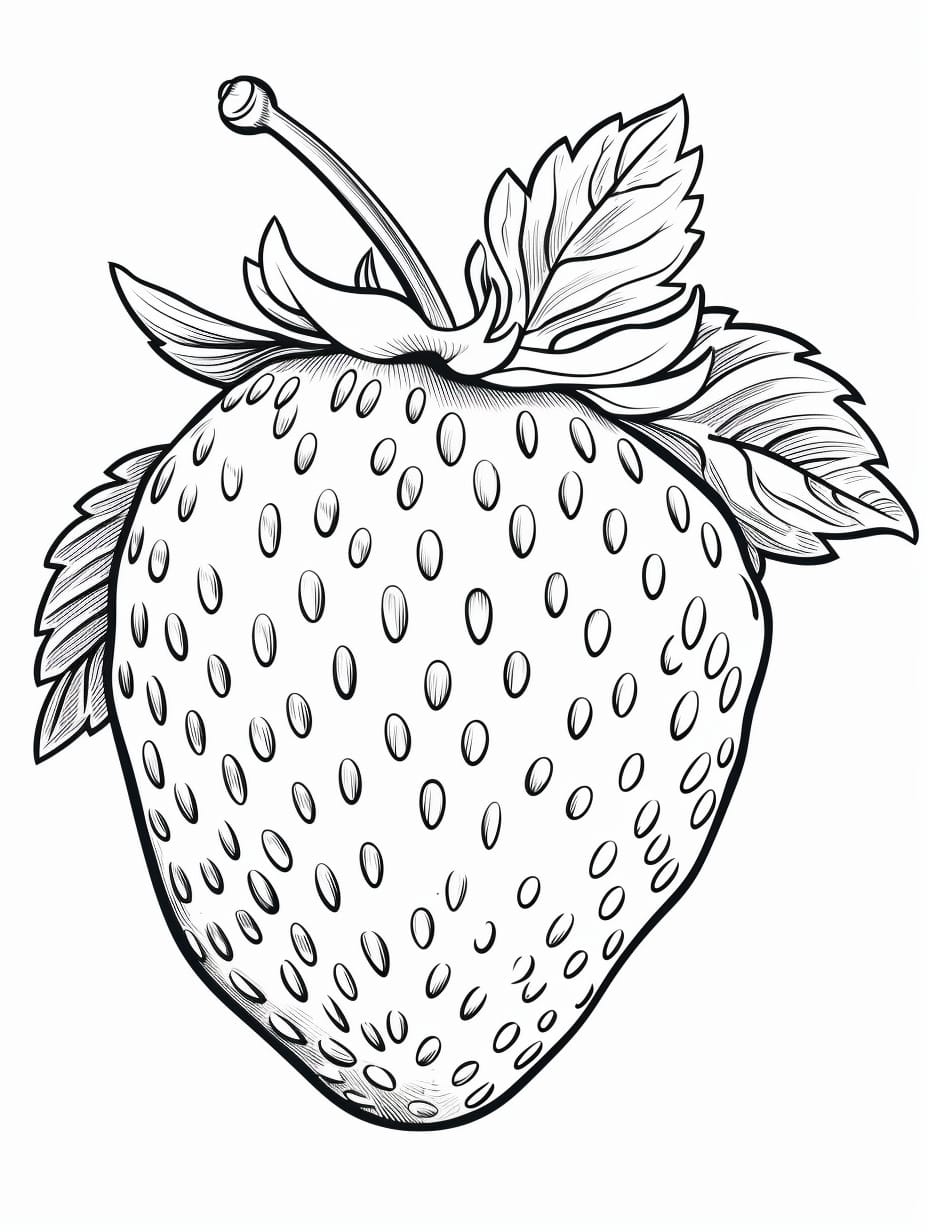33 Strawberry Coloring Pages Free PDF Printables