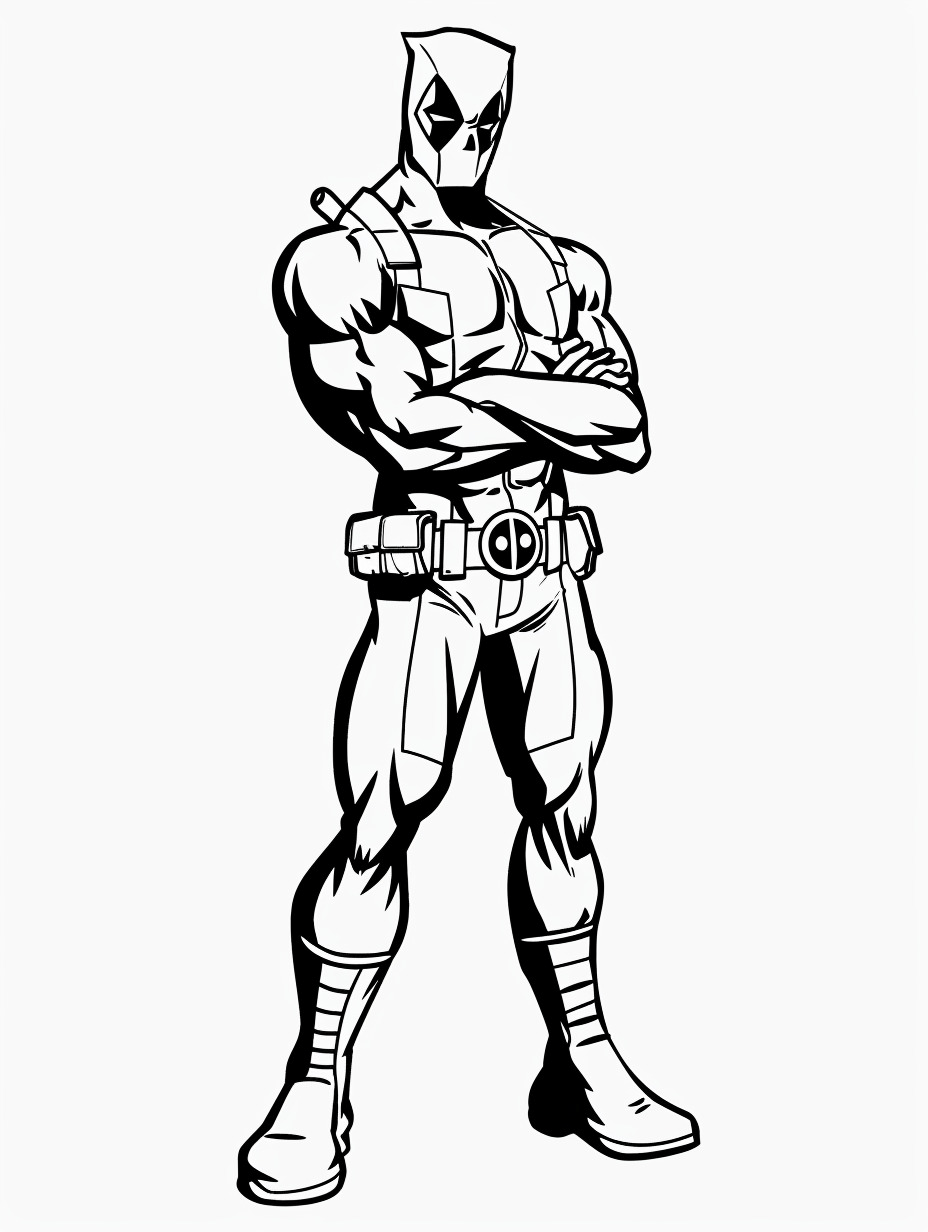 Free Printable Deadpool Coloring Pages For Kids Deadpool Taking Sword