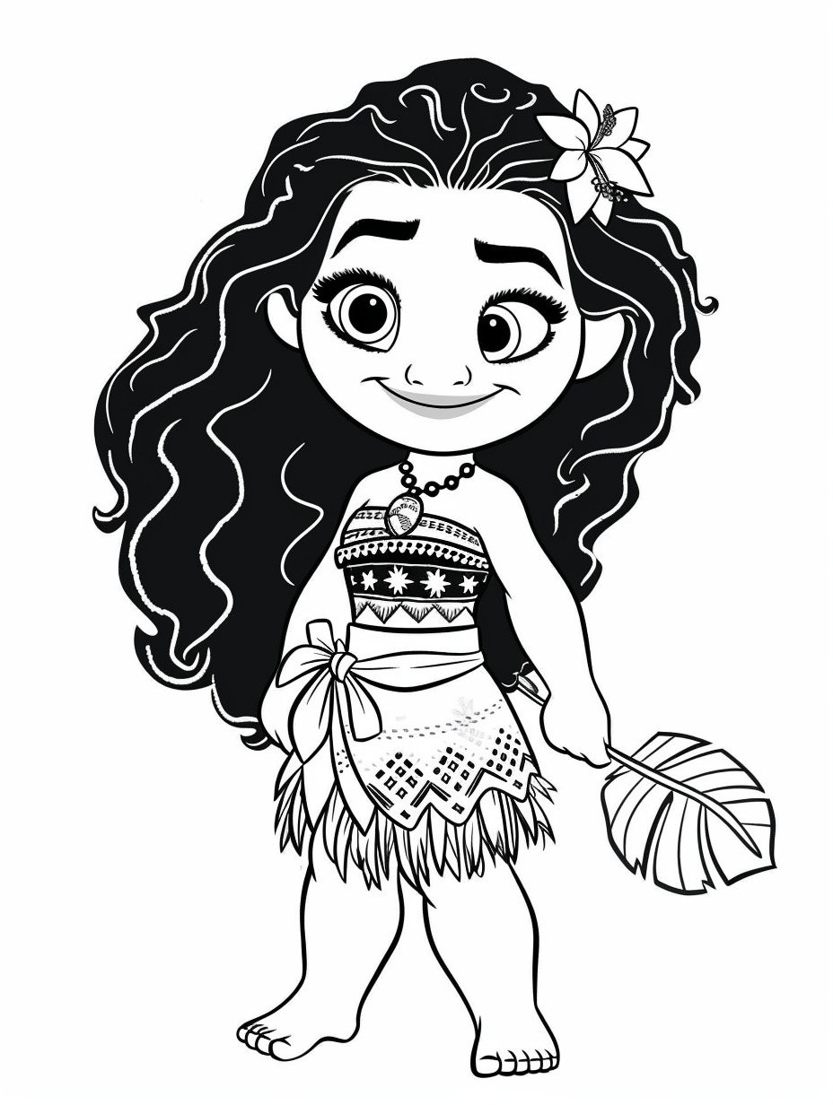 Princess Moana Coloring Page Free Coloring Pages Online