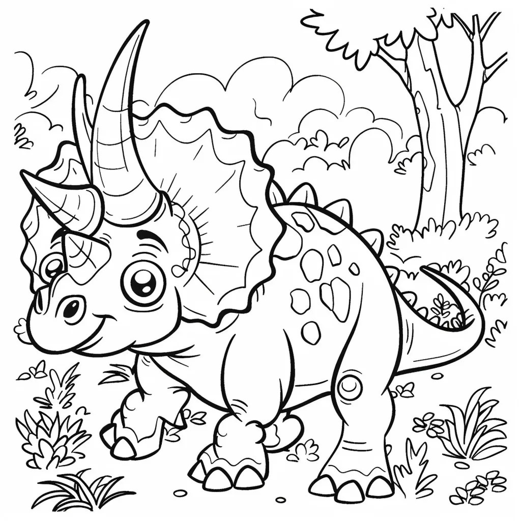 35 Triceratops Coloring Pages For Kids Free PDF Printables
