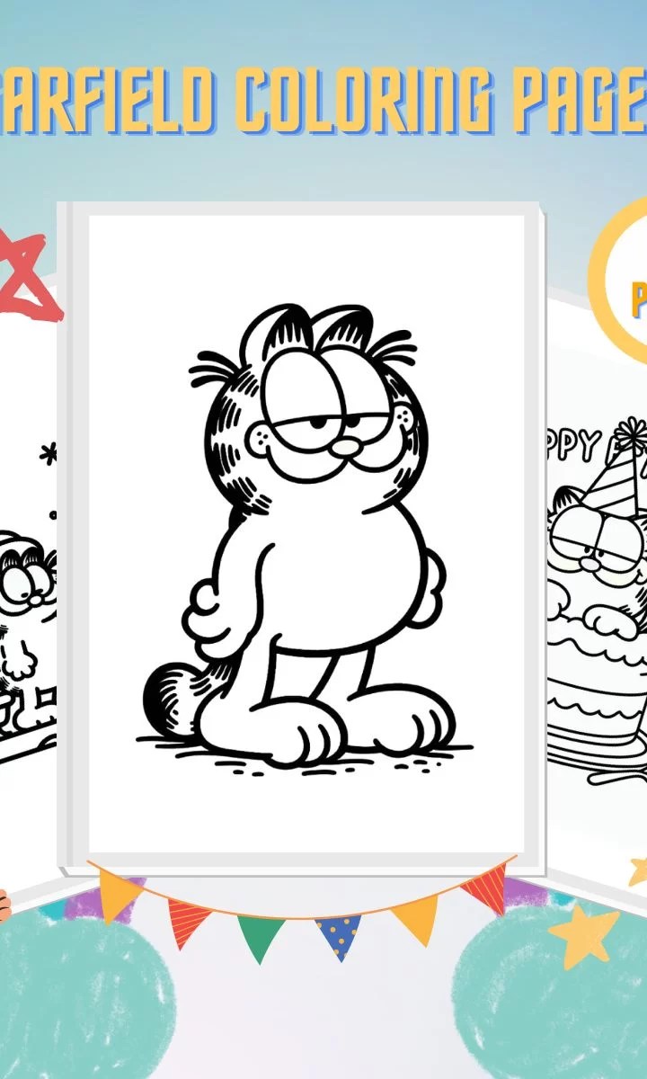 Easy Garfield Coloring Pages Characters Free Printable