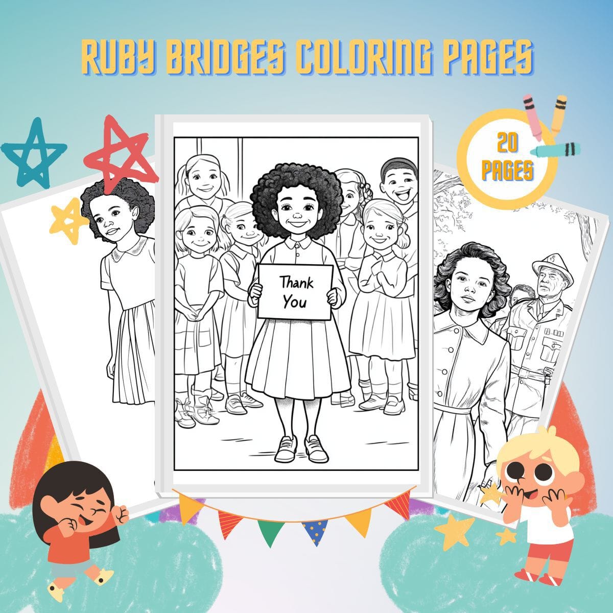 21 Ruby Bridges Coloring Pages | Free PDF Printables