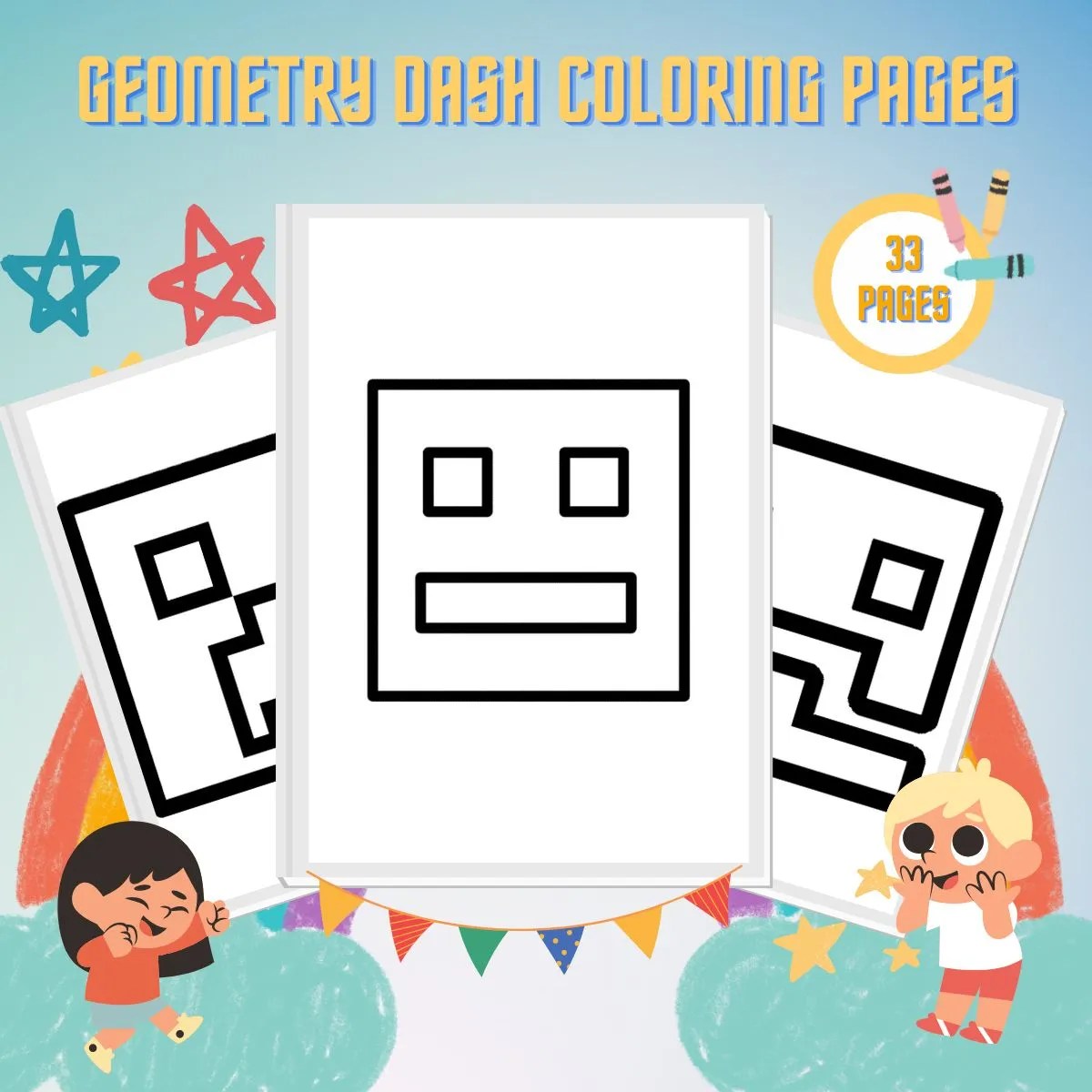 33 Geometry Dash Coloring Pages Print PDF For Free