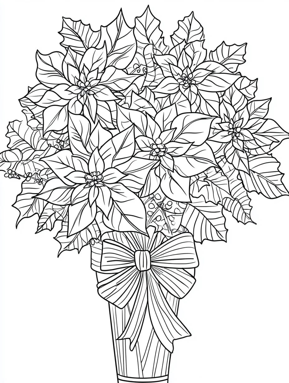 Printable Poinsettia Coloring Pages [2025]