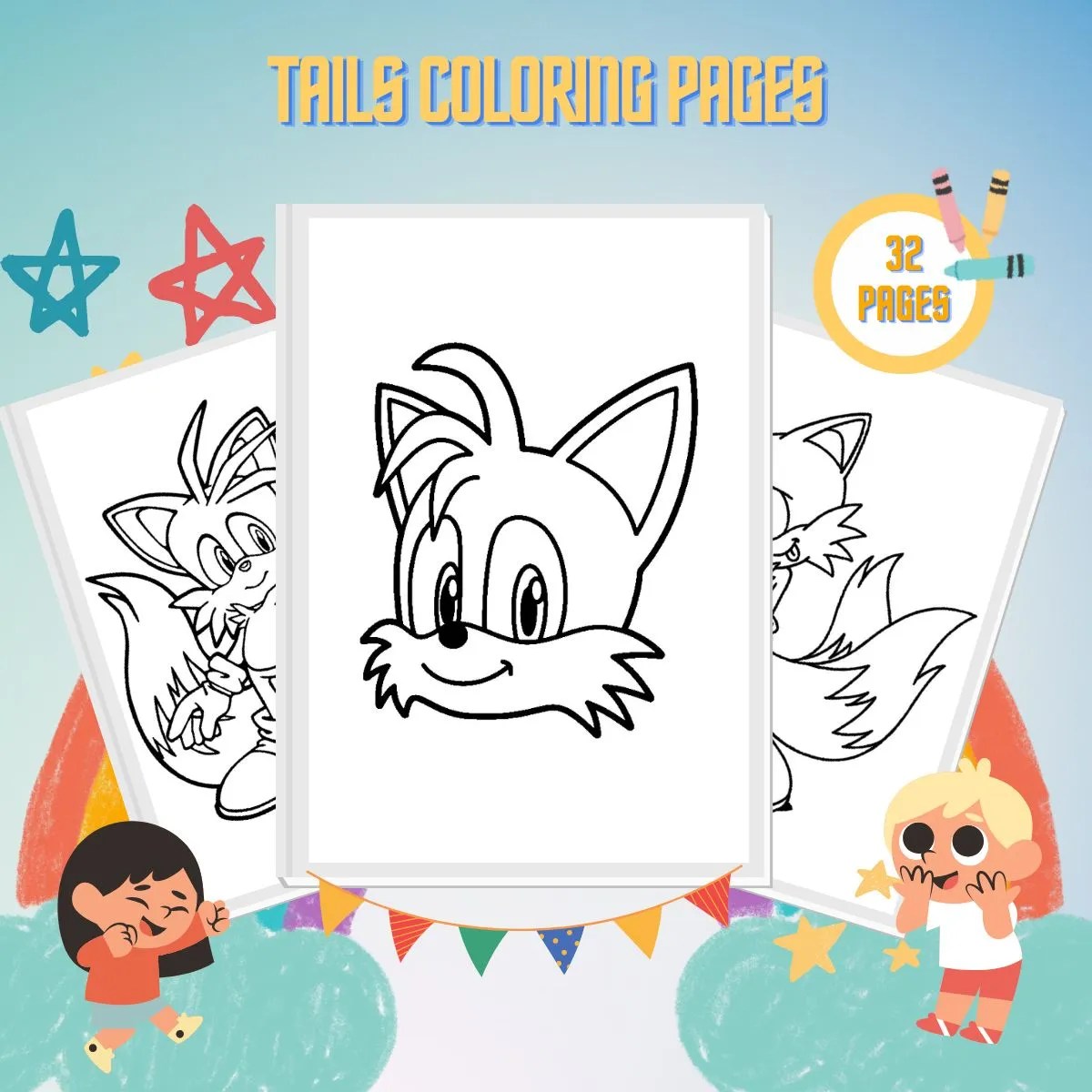 Tails Coloring Pages Coloring Home