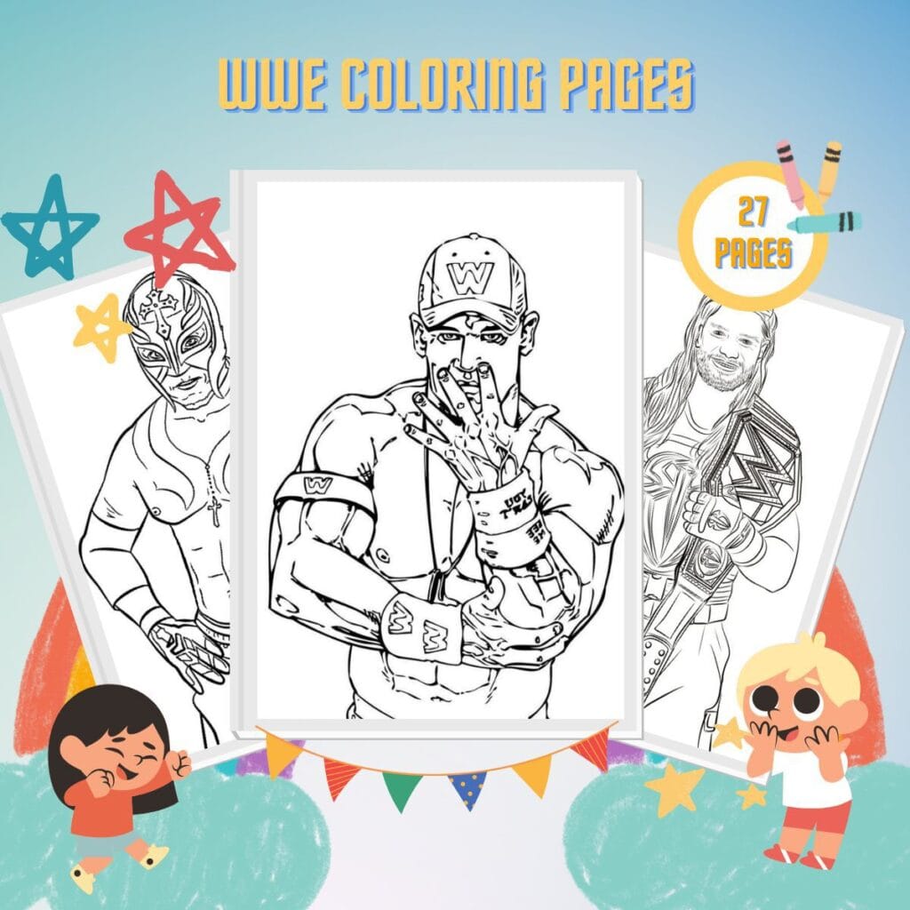 27 WWE Coloring Pages Free PDF Printable Fun For Fans