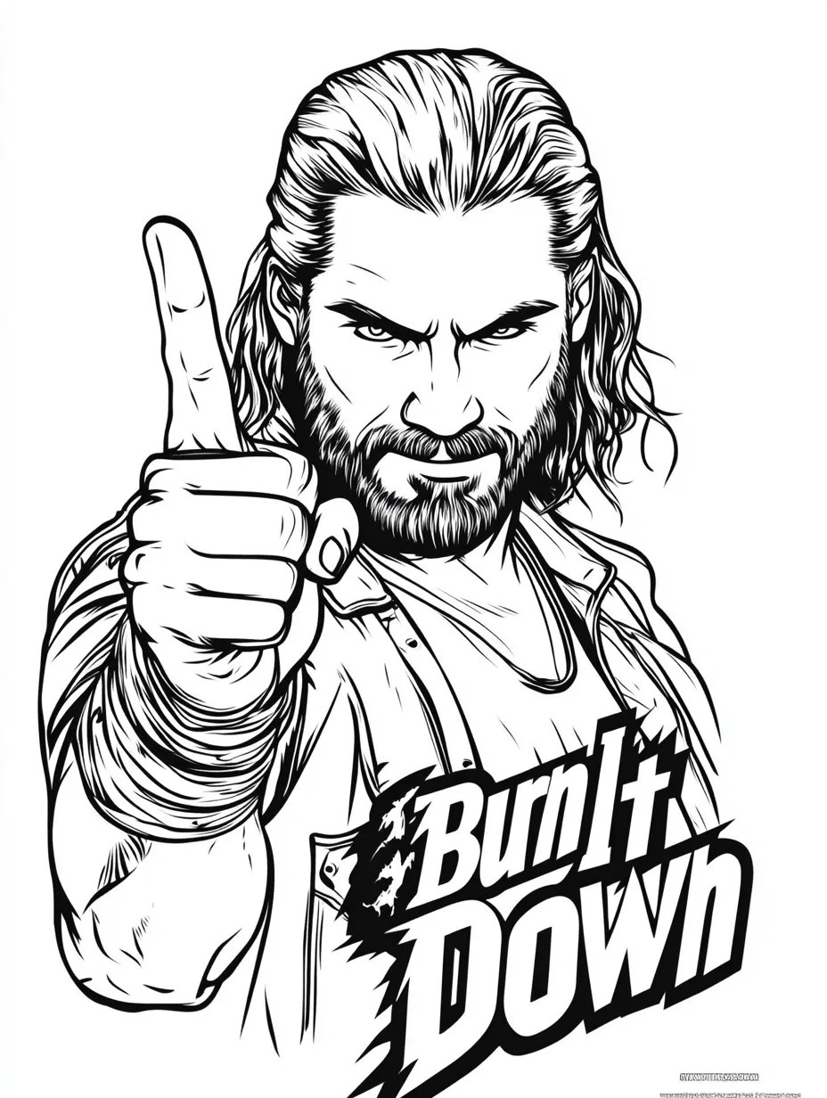 27 WWE Coloring Pages Free PDF Printable Fun For Fans