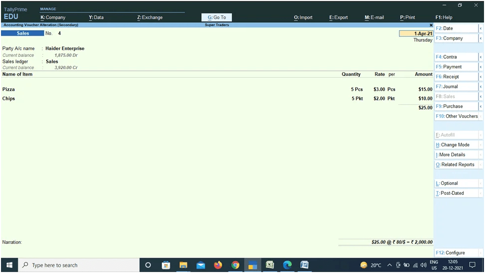 Multiple Currency in Tally Prime SSC STUDY