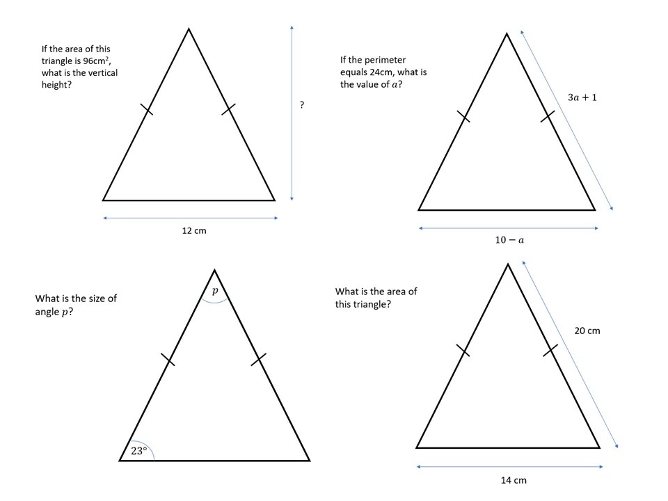 Isosceles Triangles 1 – SSDD Problems