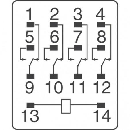 RELE RELAY O RELEVO 110VAC DE 14 PINES INDUSTRIAL MY4N