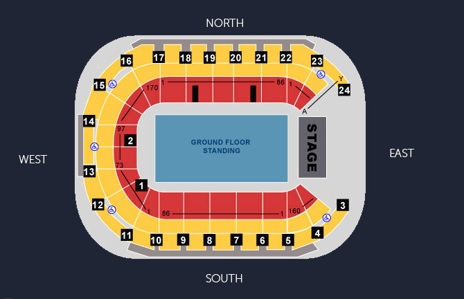 Seating Maps Seating Plan SSE Arena Belfast