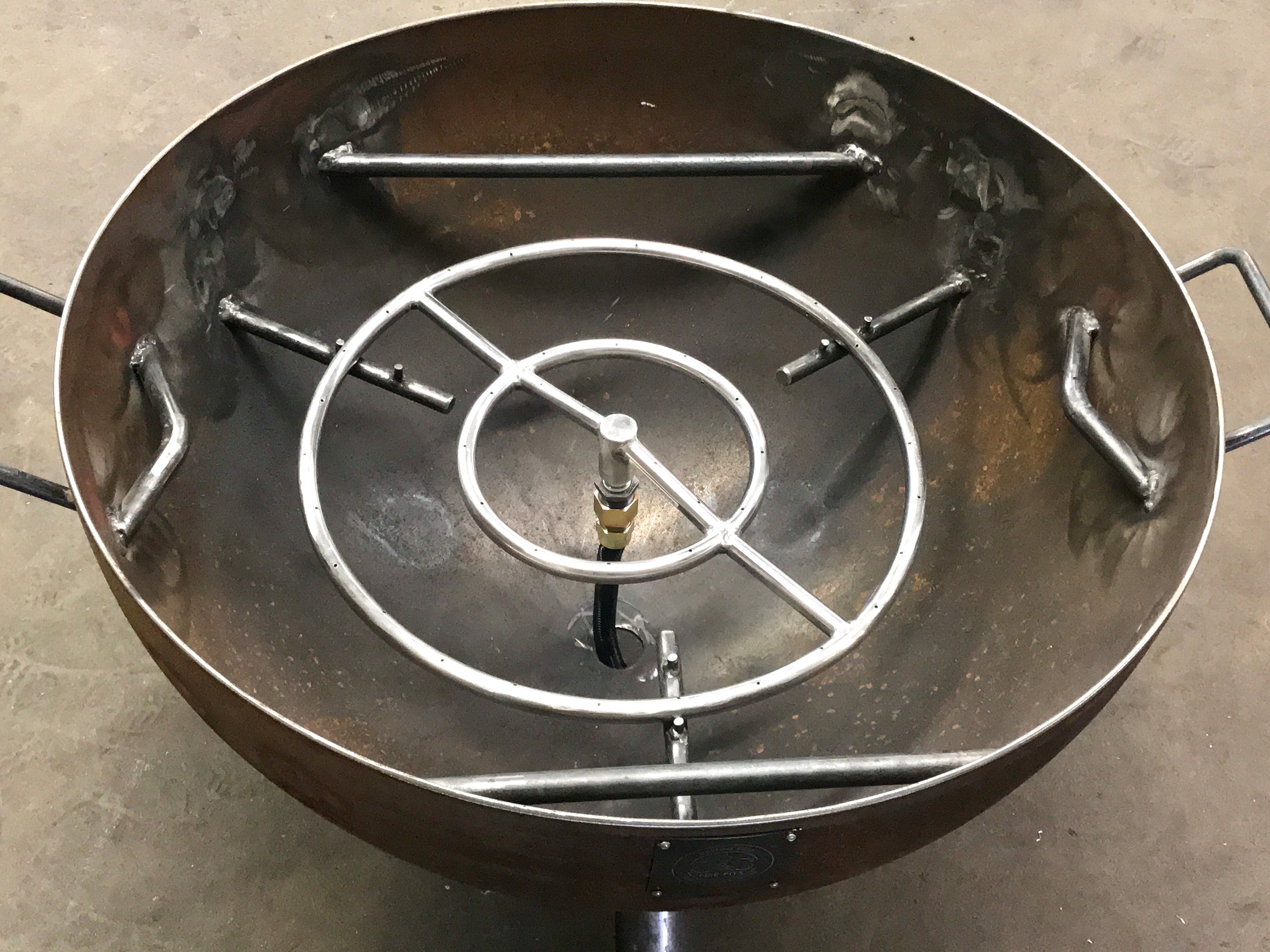 37″ Custom Steel Gas Log Set Custom Fire Pits Custom Fire Pits For