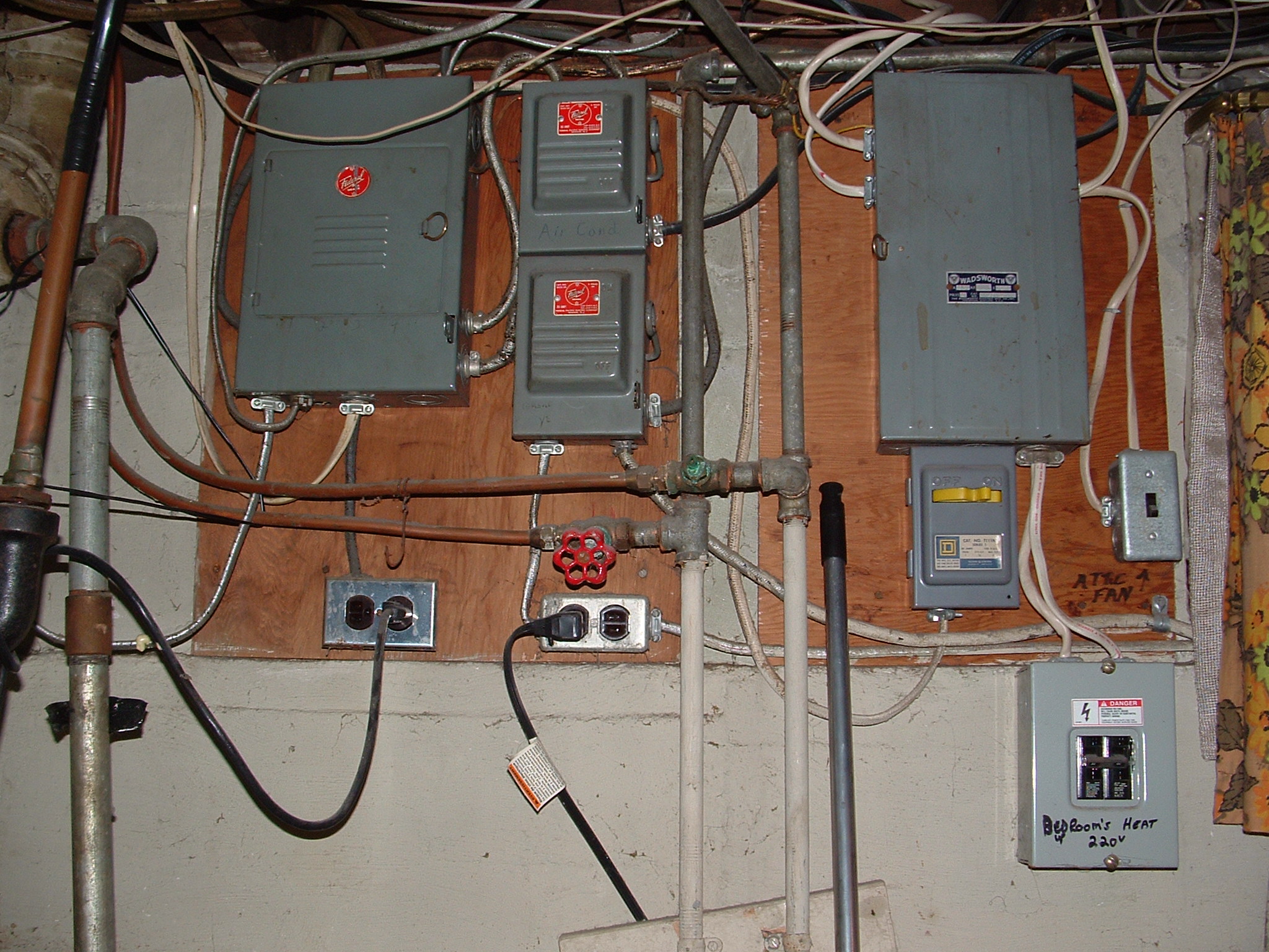 You should have 1 water pipe near each electric panel, right? | Secure