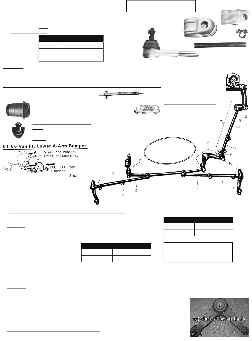 Clark's Corvair Parts, Inc. - Corvair Parts Catalog - Over 12,000 parts