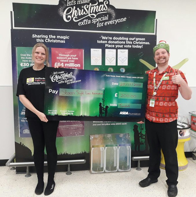 November 2019 A big thank you to Asda Tunstall Sight Loss