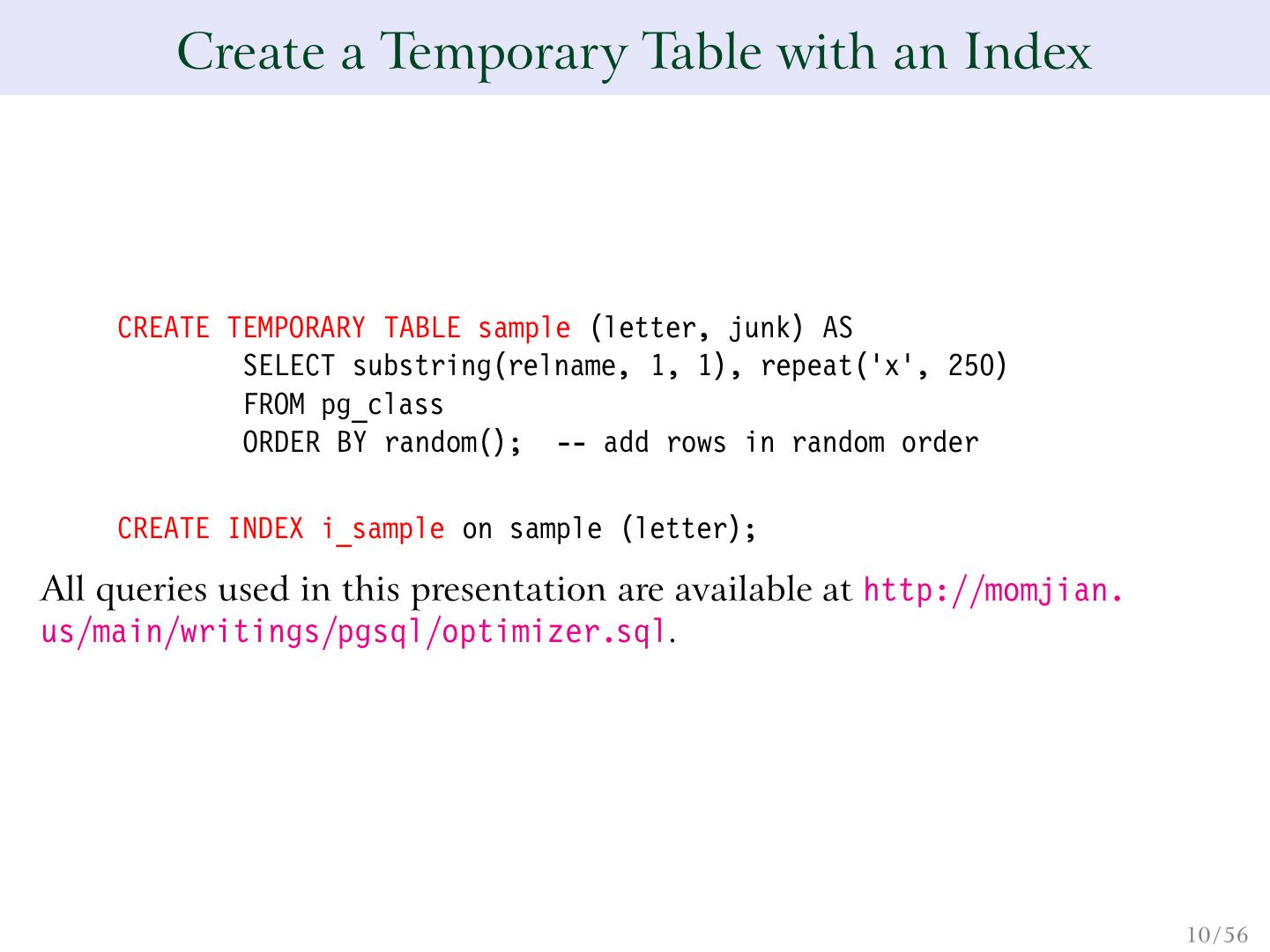 Explaining the Postgres Query Optimizer