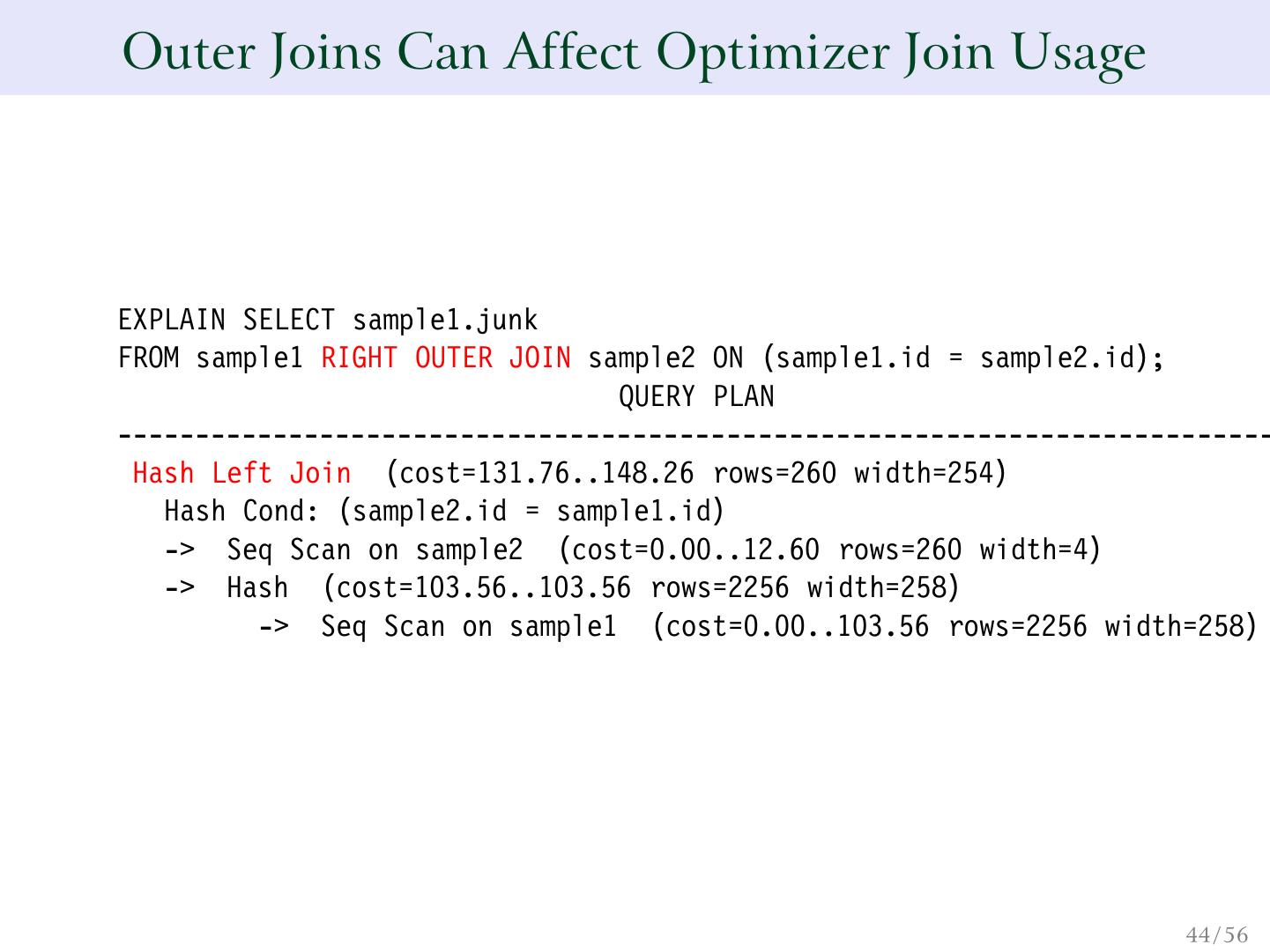 Explaining the Postgres Query Optimizer