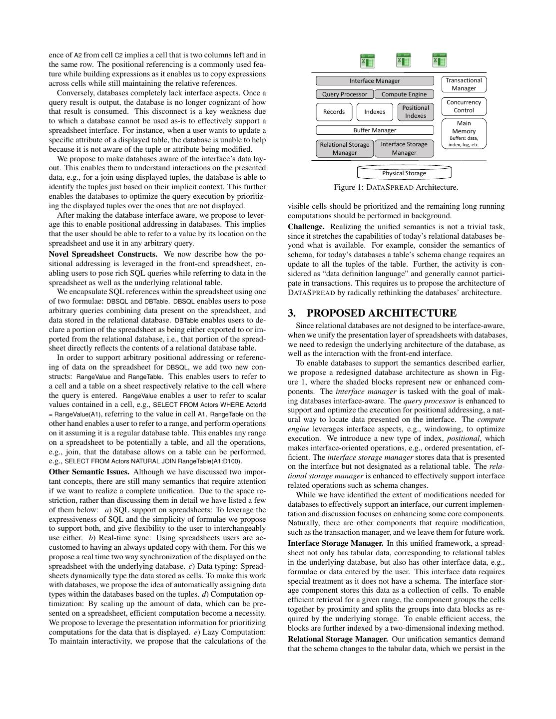 DATA SPREADUnifying Databases and Spreadsheets