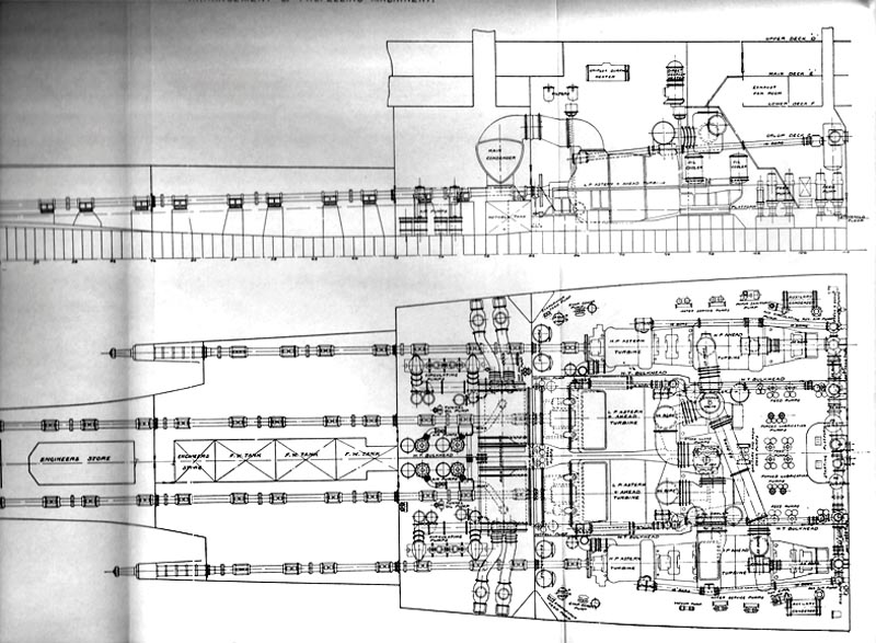 R.M.S. Aquitania Page Three Her Power plant, Plans & Specifications