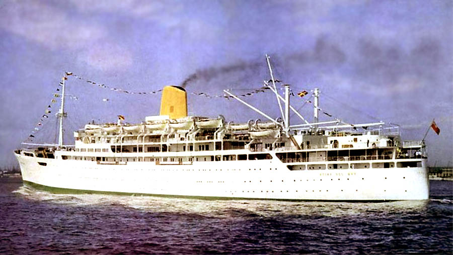 Pacific Steam Navigation Company SS Reina del Mar, later a Union Castle