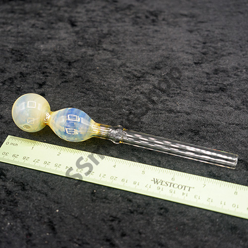 Color Change Two Bubbles Glass Oil Burner Pipe 8 inches •