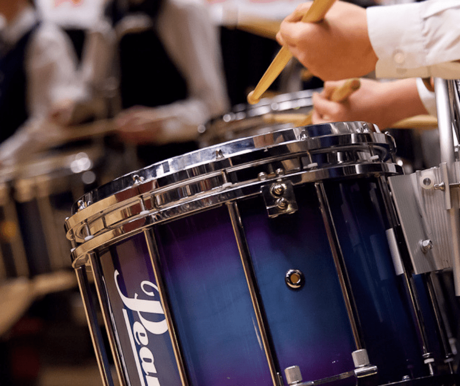 drum closeup Scottish Schools Pipes & Drums Trust