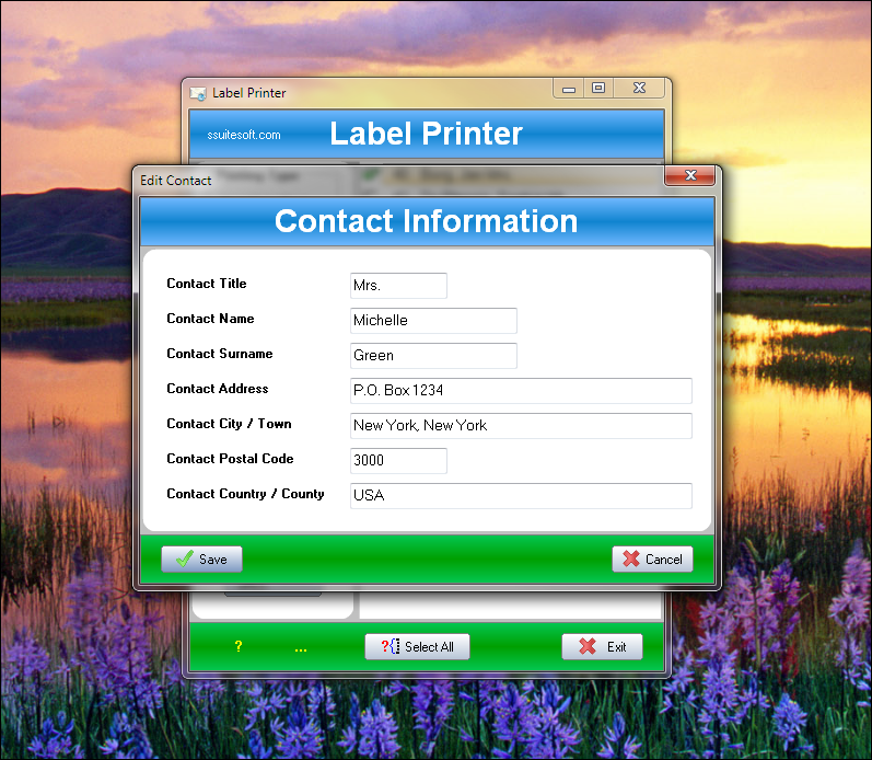 Label Printer for Avery and Custom Labels, SSuite Office Software