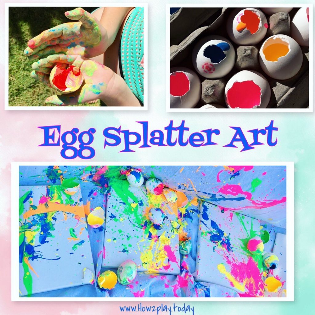DIY Canvas Painting Egg Splatter Art S&S Blog
