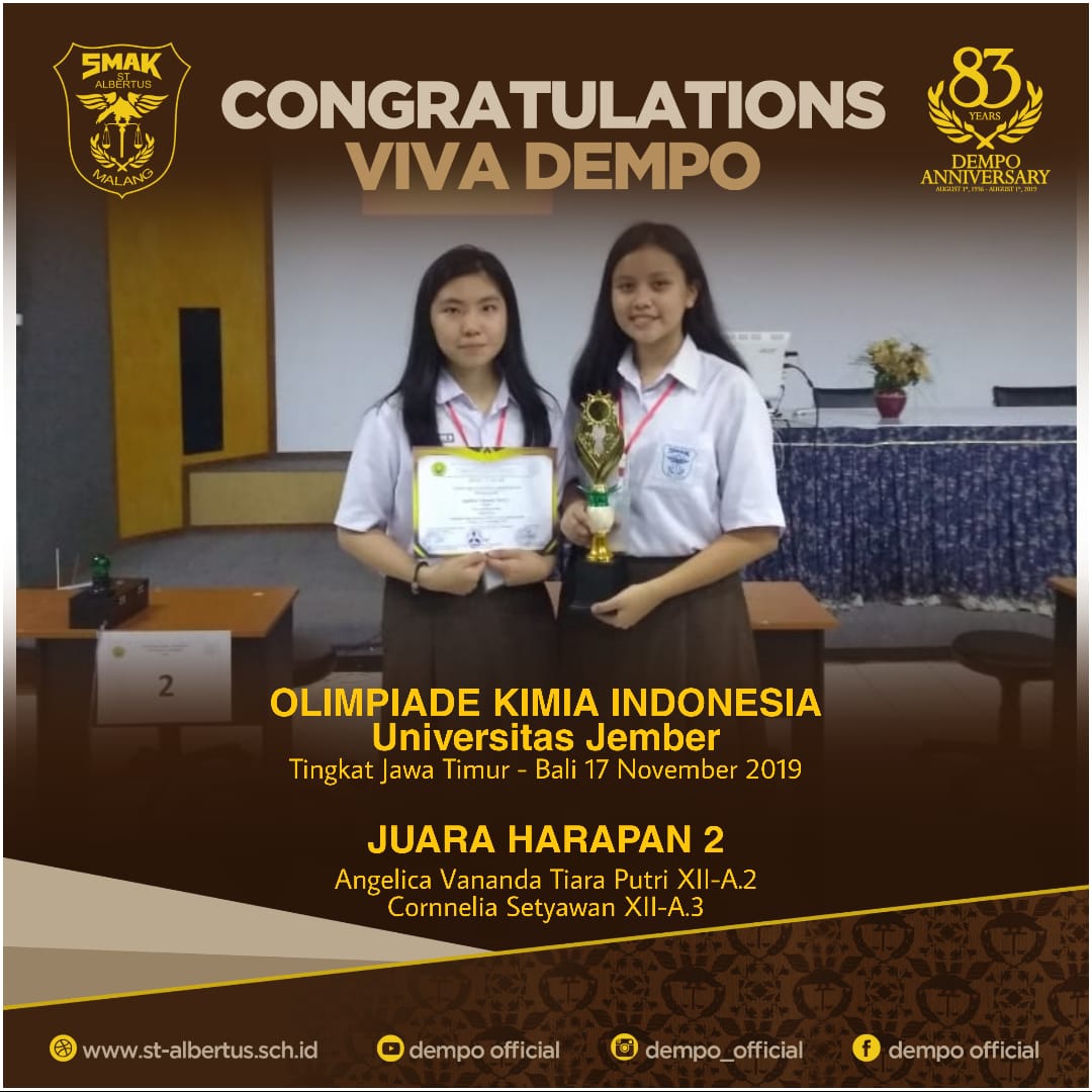Olimpiade Kimia Indonesia Universitas Jember SMA Dempo
