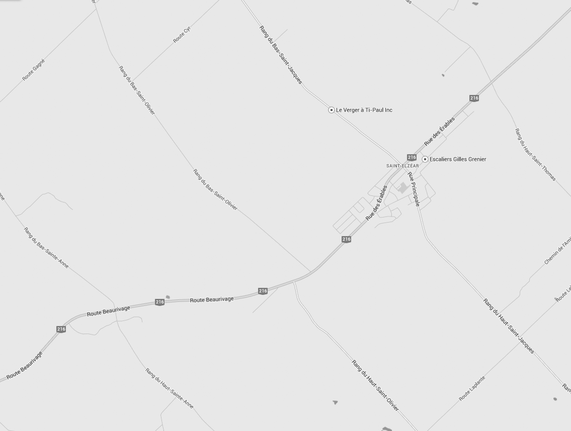 map Municipalité de SaintElzéar