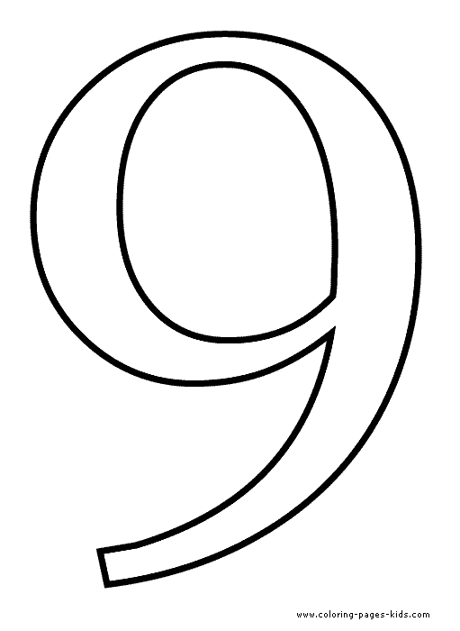 Cifra 9 de colorat