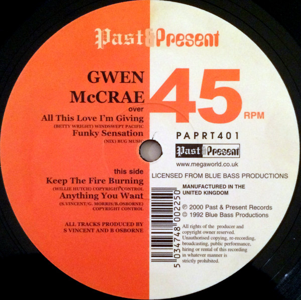 KEEP THE FIRE BURNING / ANYTHING YOU WANT/GWEN MCCRAE/グウェン・マックレー｜SOUL