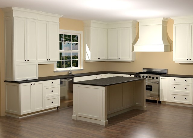 White Shaker Kitchen Full Overlay