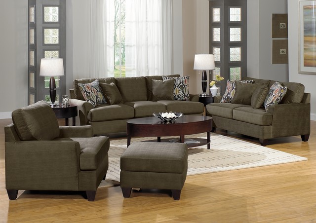 Elliot Sage Living Room Sofa Collection Traditional Sofas boston by