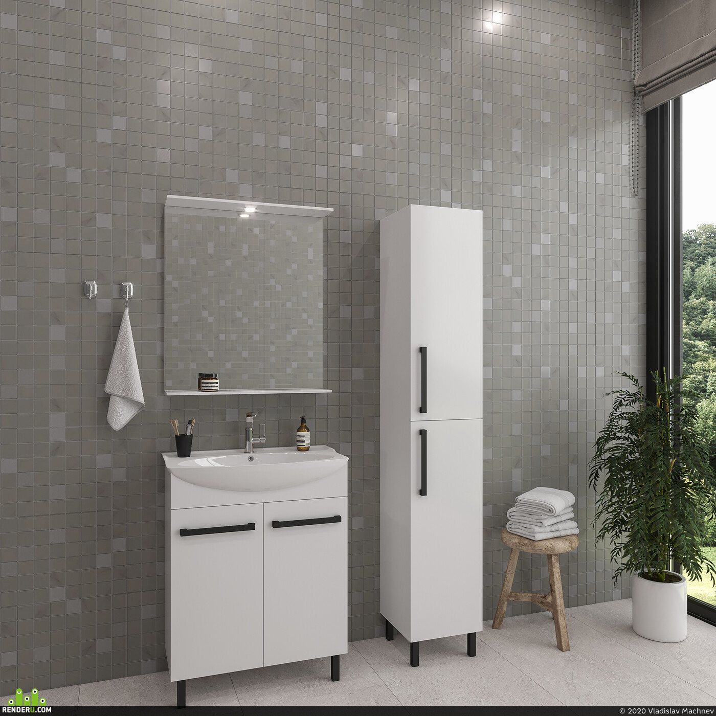 Мебель для ванной комнаты, для каталога Леруа Мерлен.
