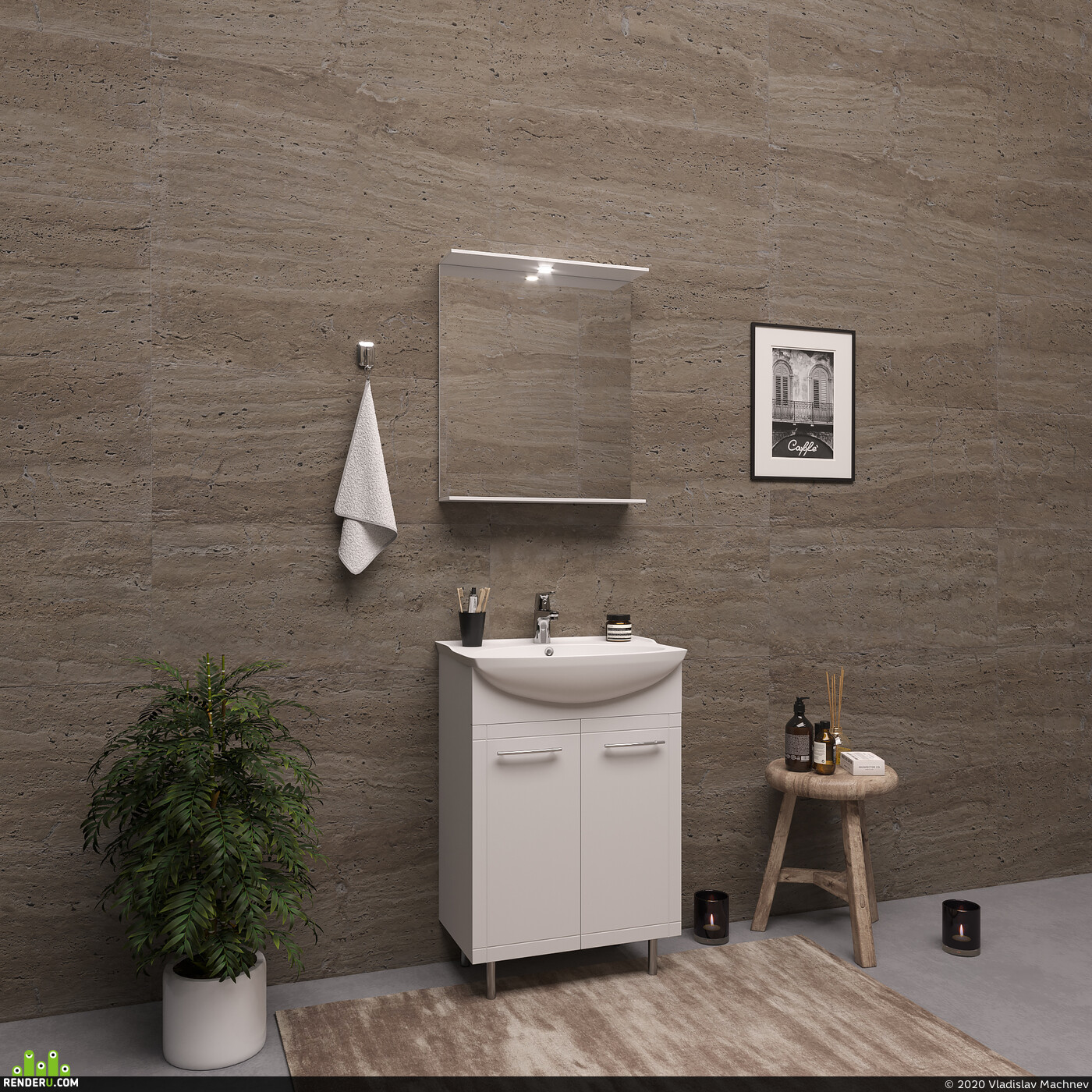 Мебель для ванной комнаты, для каталога Леруа Мерлен.