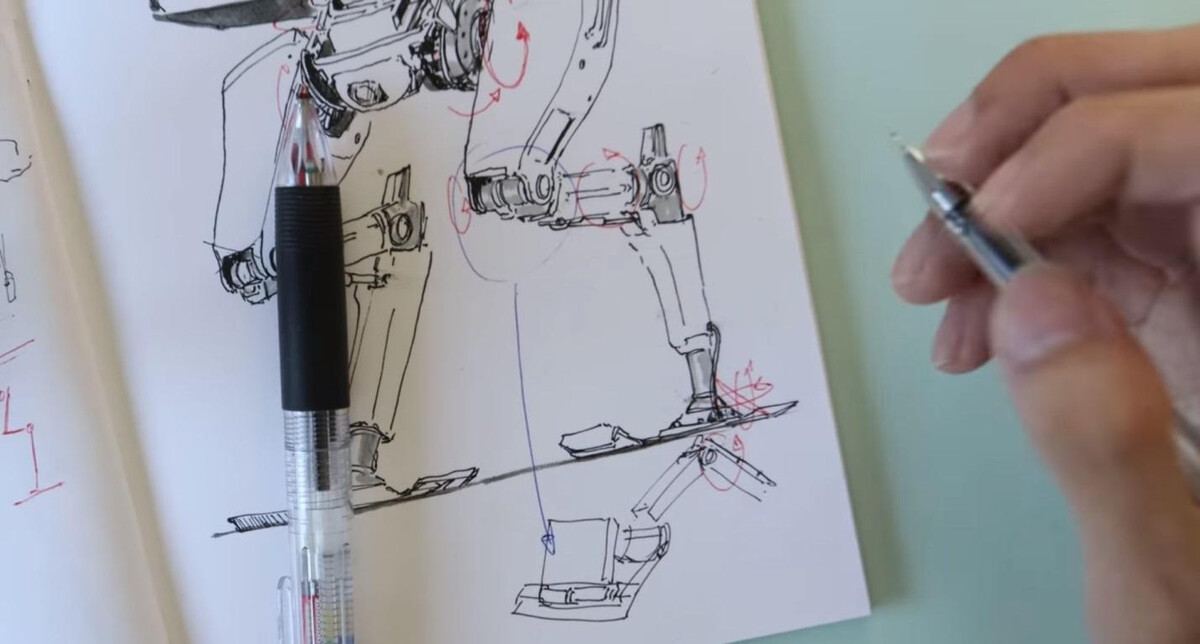 как нарисовать робота из живой стали